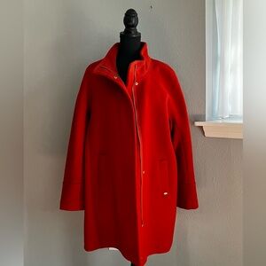 Ellen Tracy Vibrant Red Pea Coat